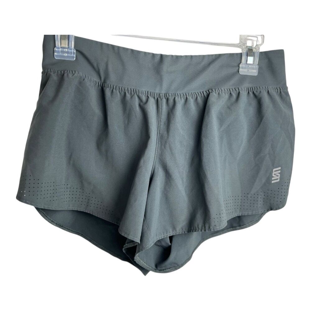 VRST Women’s Running Shorts Gray Lined Pull On Logo Athletic Active Size Small